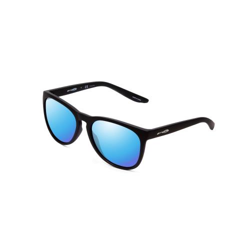 Arnette Go Time Retro Designer Polarized Sunglasses in Black 57 mm 4 Lens Option Blue Mirror Polar