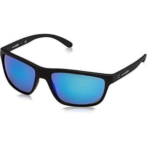Arnette Men`s AN4234 Booger Sunglasses Matte Black/green Mirror Light Blue 61