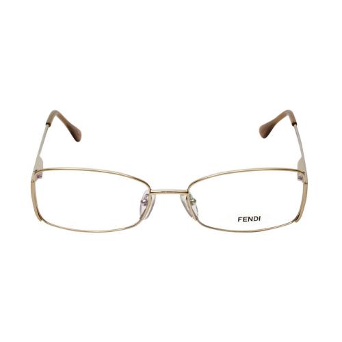 Fendi Designer Reading Glasses F960-714-52 mm Gold Metal Full Rim