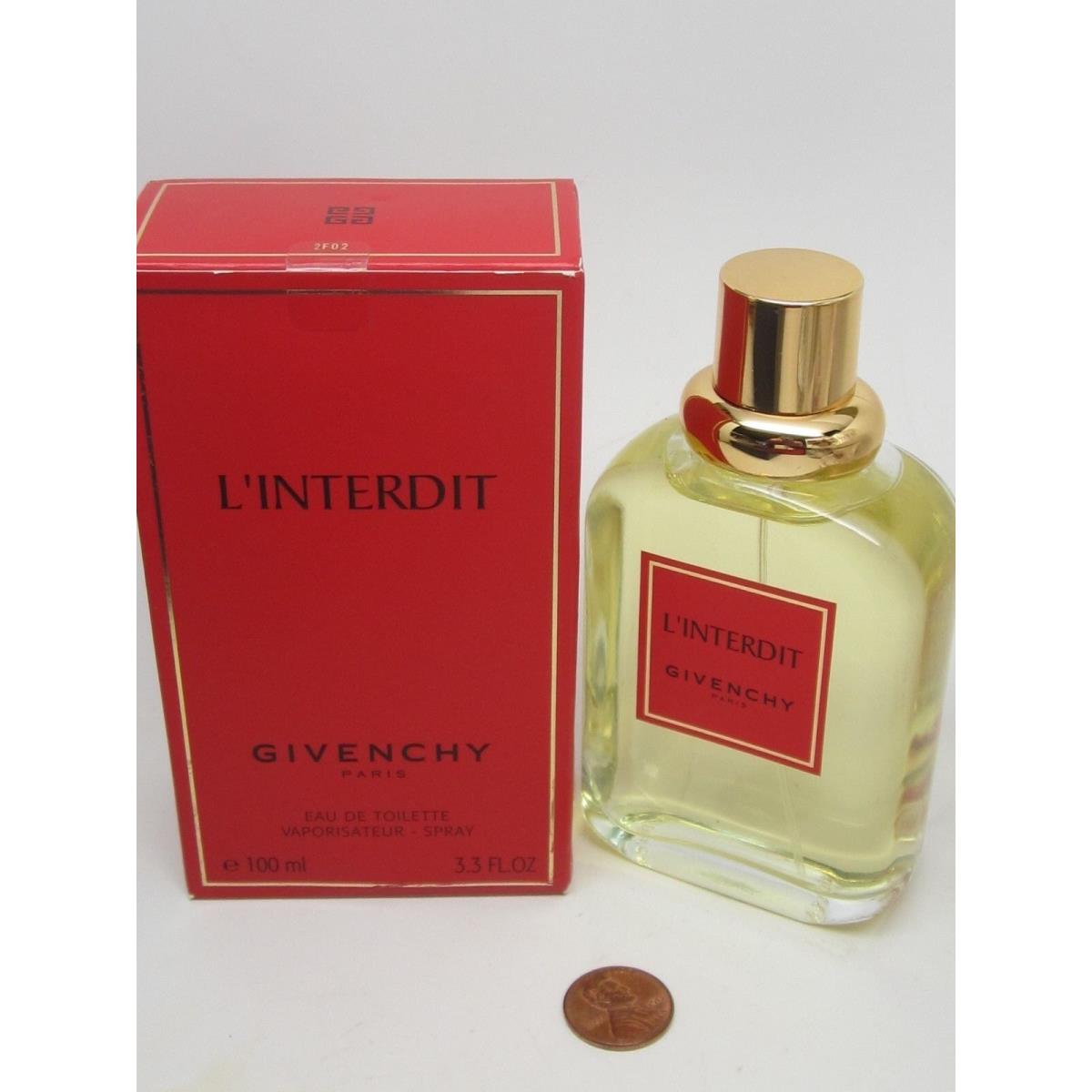 L`interdit Givenchy Eau DE Toilette/perfume 3.3oz/100mlSpray Full Hard to Find