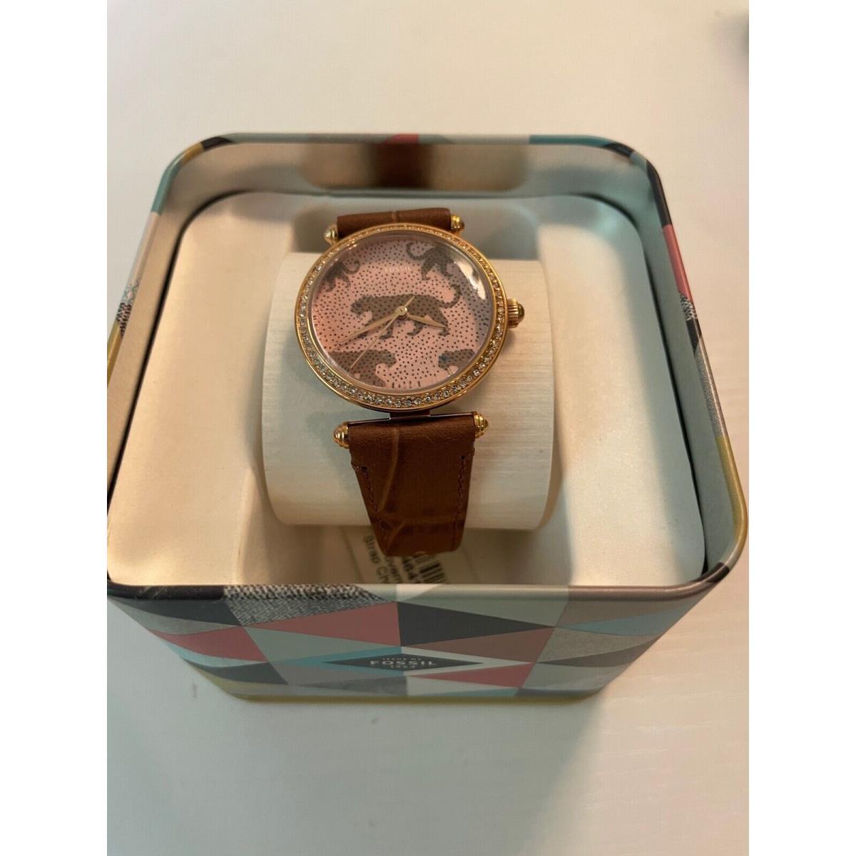 Swatch Fossil ES4683 Lyric Three-hand Brown Leather Watch 32mm