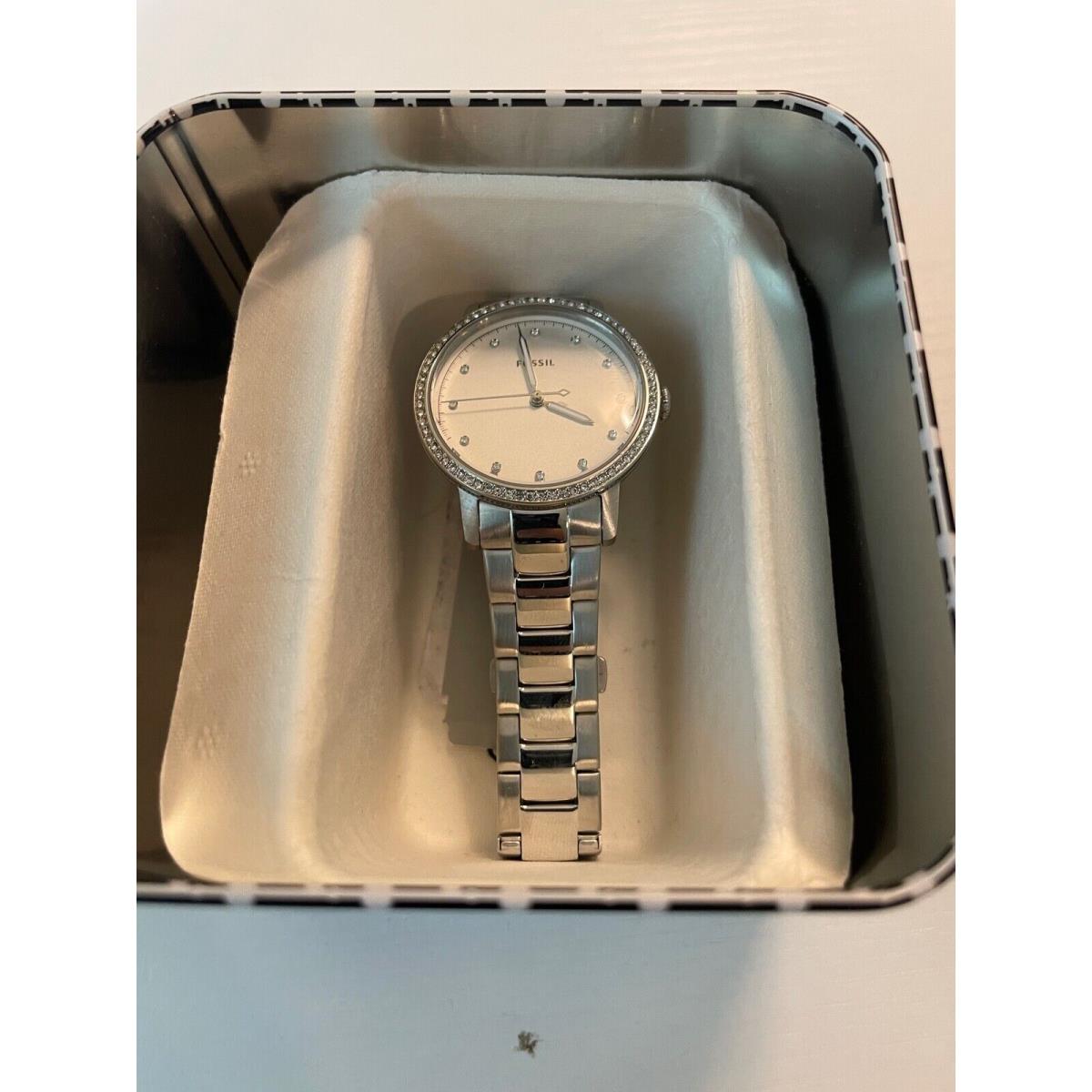 Swatch Fossil ES4287 Neely Silver Dial Stainless Steel Women`s Watch