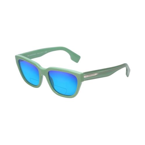 Burberry BE4277 Ladies Polarized Bi-focal Sunglass Choose Lens Power Green 54mm Blue Mirror