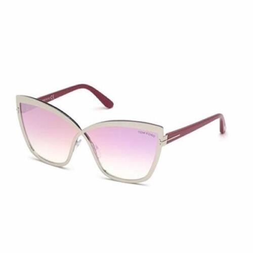 Tom Ford FT0715 Sandrine-02 16Z Women Sunglasses Silver / Pink Butterfly