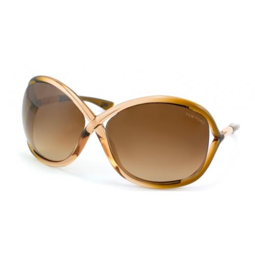 Tom Ford Whitney FT0009 74F Women Sunglasses Transparent Beige / Brown Gradient
