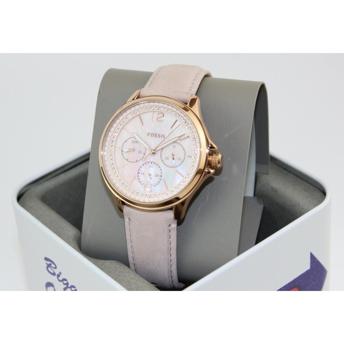 Fossil Sadie Multifunction Rose Gold Pink Mop Women`s ES4785 Watch