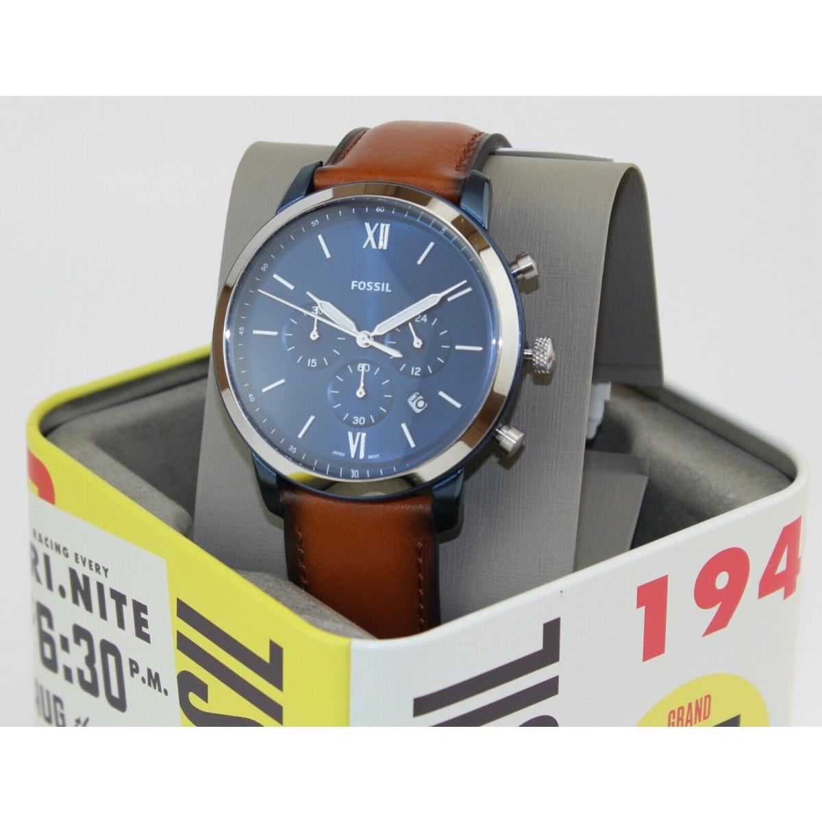 mens leather watches fossil