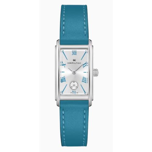 Hamilton American Classic Ardmore Quartz Turquoise Women`s Watch H11221650 - Dial: Silver, Band: Turquoise, Bezel: Silver