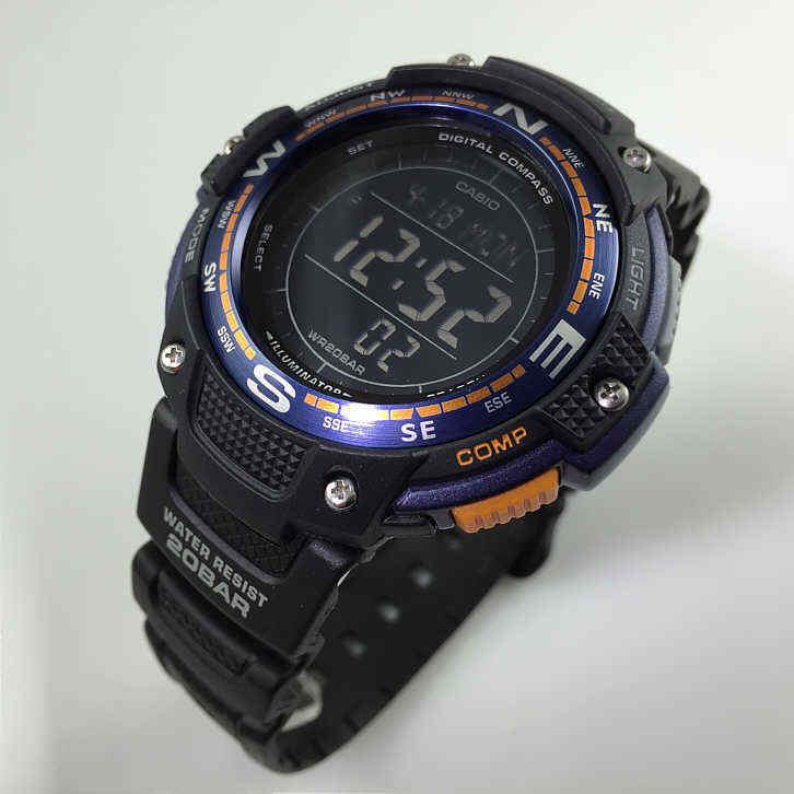 Men`s Casio Twin Sensor Digital Compass Sport Watch SGW100-2B - Band: Black