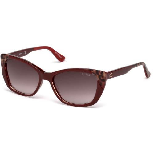 Guess Sunglasses GU7511 66F 55MM Shiny Red / Gradient Brown