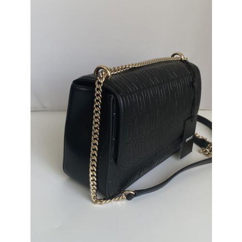 DKNY Sina Medium Flap Bag Black Shoulder NEW Handbag