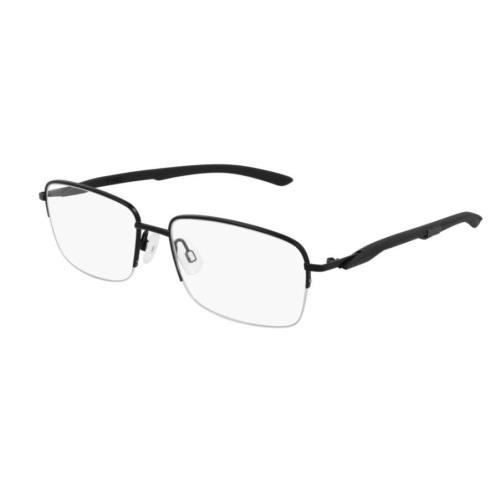 Puma PU0339O 001 Black-black Rectangular Semi-rim Unisex Eyeglasses ...