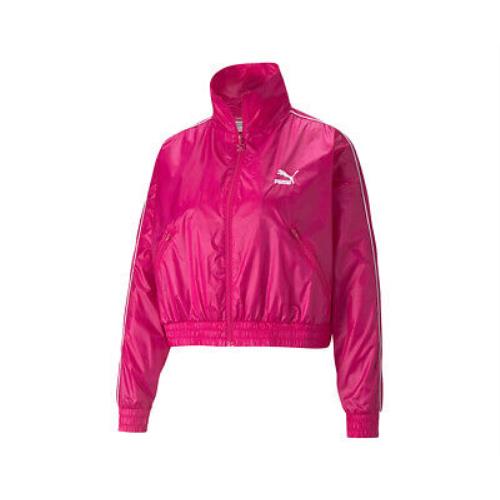 Puma Iconic T7 Woven Track Jacket Womens Jackets Size S Color: Hyper Pink