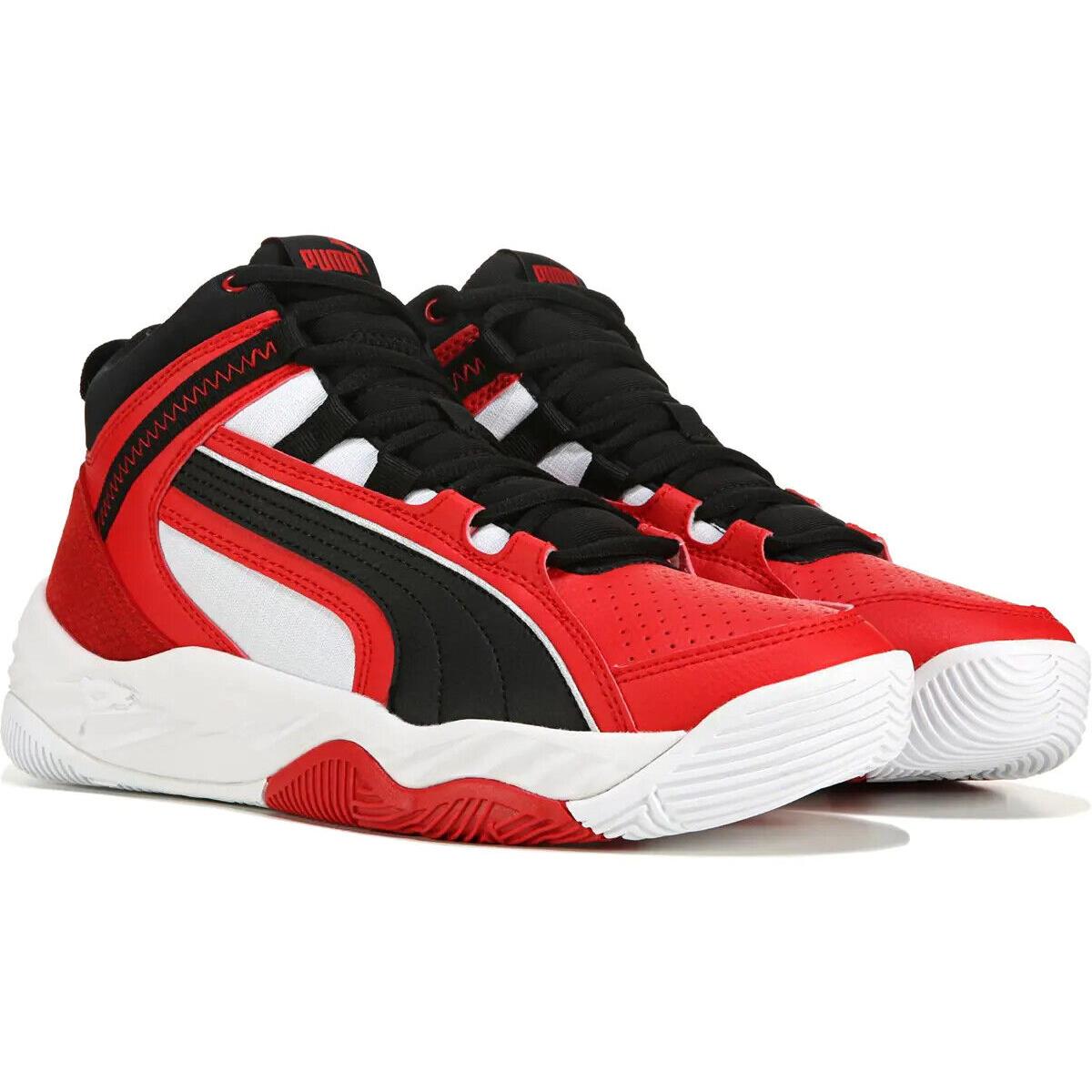 Puma Rebound Future Evo Mens Basketball Shoe Red Black White 374899-NEW Sz 11.5