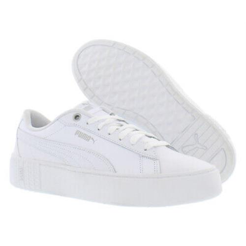 Puma Smash Platform V2 L Snake Womens Shoes Size 8.5 Color: White/silver