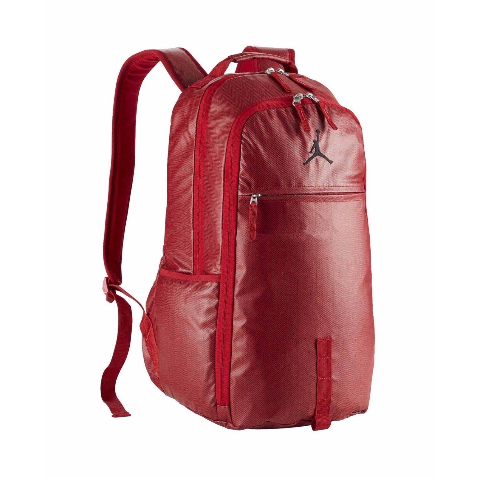 Nike Air Jordan Jumpman Red Black Multiple Pockets Backpack BP Bag BA8051-687