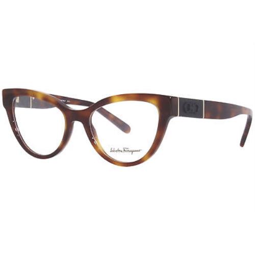 Salvatore Ferragamo SF2920 214 Eyeglasses Women`s Havana Full Rim Cat Eye 53mm