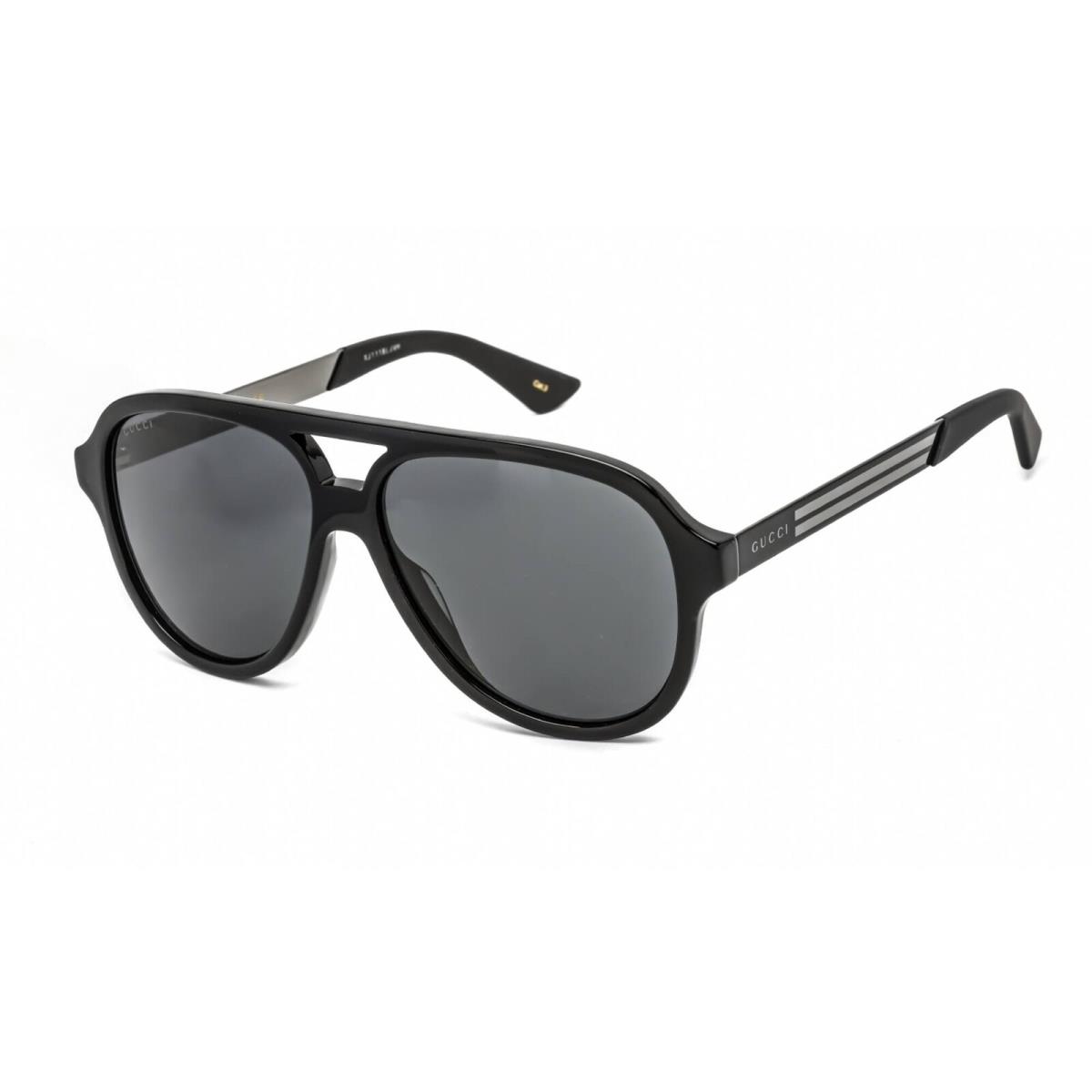 Gucci Men`s Sunglasses Black Aviator Plastic Full Rim Frame GG0688S 001