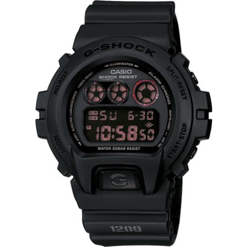 Casio G-shock Men`s Alarm Black Pink Digital Dial Resin Strap Watch DW6900MS-1