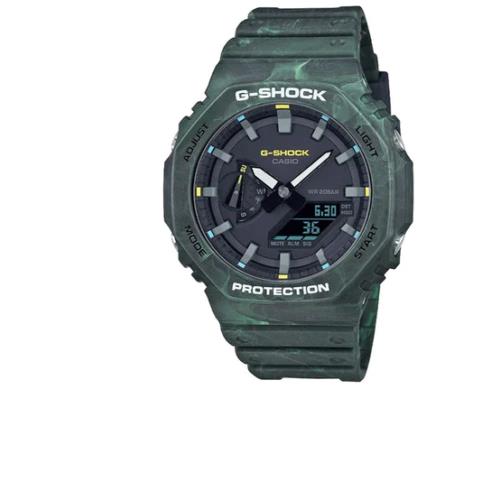 G-shock Analog-digital Men`s Green Resin Band INT-GA-2100FR-3ADR Wrist Watch