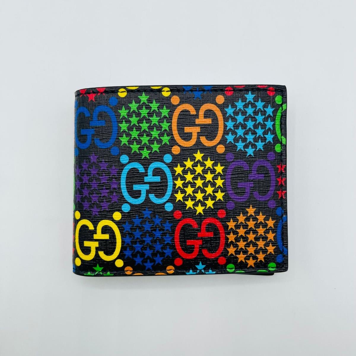 Gucci Unisex Black/rainbow GG Supreme Psychedelic Bi-fold Wallet 601089 1058