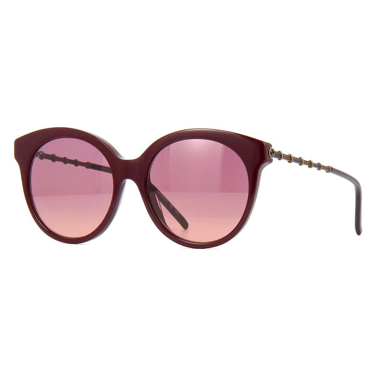 Gucci Sunglasses GG0653S 003 Burgundy Gold/violet Lens Design 55mm