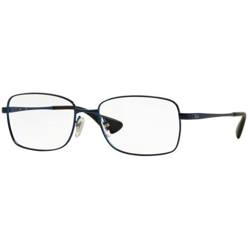 Ray Ban Designer Reading Glasses RX6336M-2510-53 Matte Blue Black 53mm - Matte Blue, Frame: Blue, Lens: