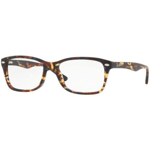 Ray Ban Designer Reading Glasses RX5228-5711-55 Spotted Blue/brown/yellow 55mm