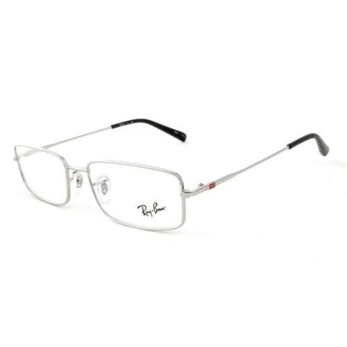 Ray-ban Designer Reading Glasses RB RX6258E-2501-52 mm in Silver Black