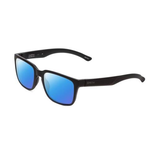 Smith Optics Headliner Unisex Polarized Sunglasses 4 Option Square in Black 55mm Blue Mirror Polar