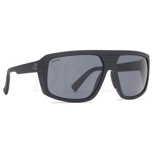 Von Zipper Quazzi Sunglasses Black Satin / Vintage Grey Polarized AZYEY00127-PSV - Frame: Blacks, Lens: Grays