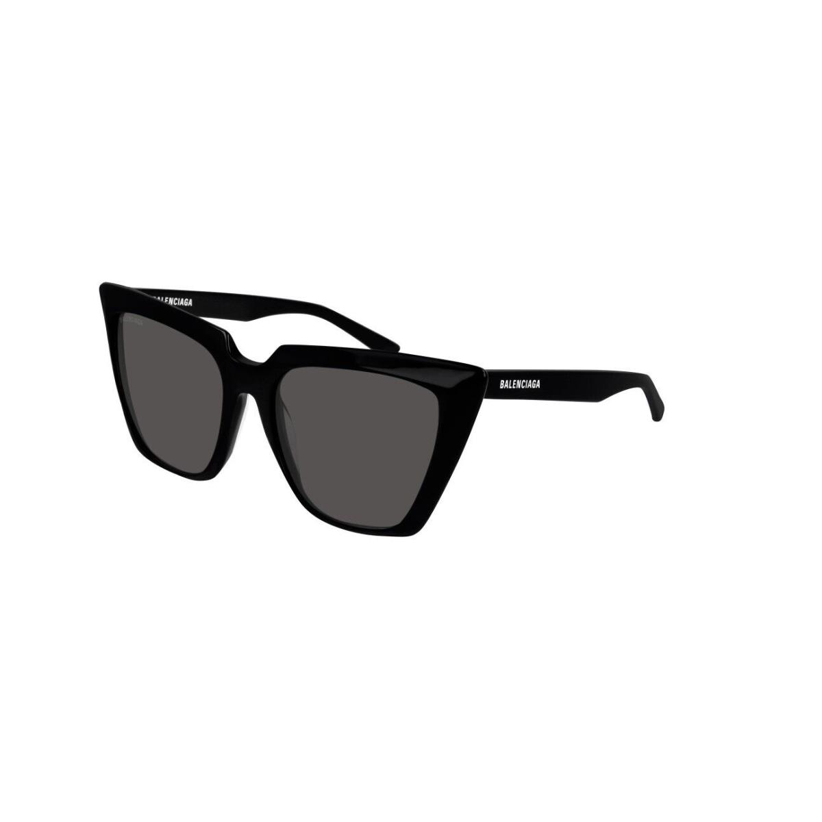 Balenciaga BB0046S 001 Black/grey Cat-eye Full-rim Women`s Sunglasses