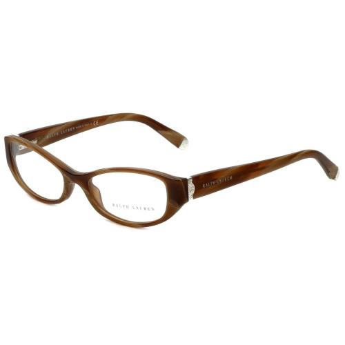 Ralph Lauren Designer Reading Glasses RL6108-5444-52 in Brown Horn 52mm