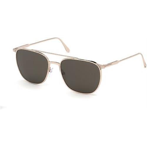 Tom Ford TF 692 FT0692 Kip Shiny Rose Gold Smoke Lenses 28A Sunglasses ...