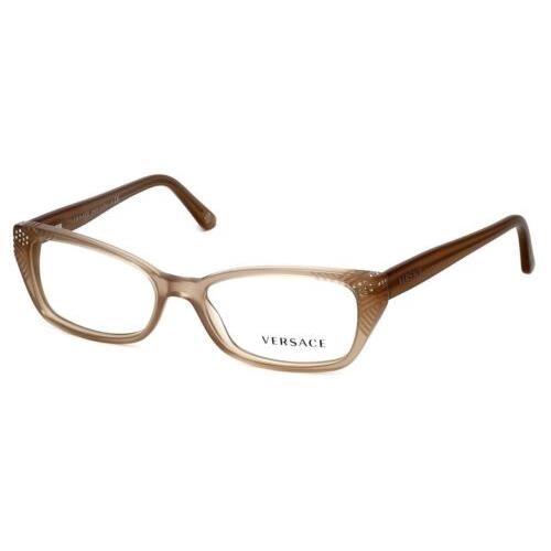 Versace Designer Reading Glasses 3150B-937 in Sand 53mm - Sand Brown , Brown Frame, Clear Lens