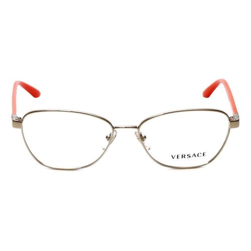 Versace Designer Reading Glasses 1221-1252-54 in Pale Gold/orange 54mm - Orange, Frame: Multicolor, Lens: Clear