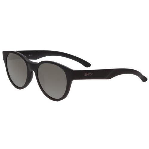Smith Optics Snare Unisex Round Polarized Sunglasses Matte Black/gray Green 51mm