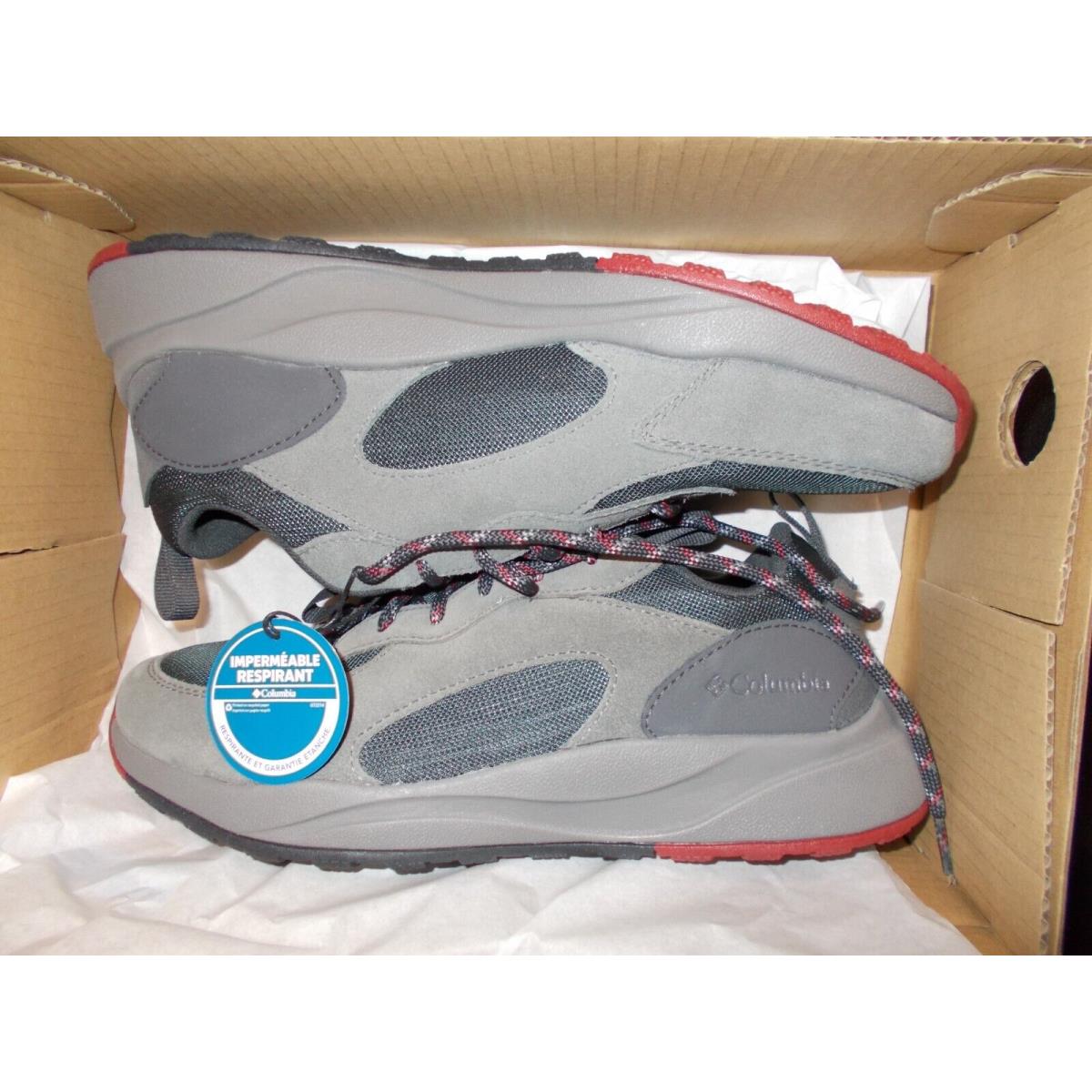 Size 10.5 Mens Columbia Gray/black Pivot WP Waterproof Hiking Shoes