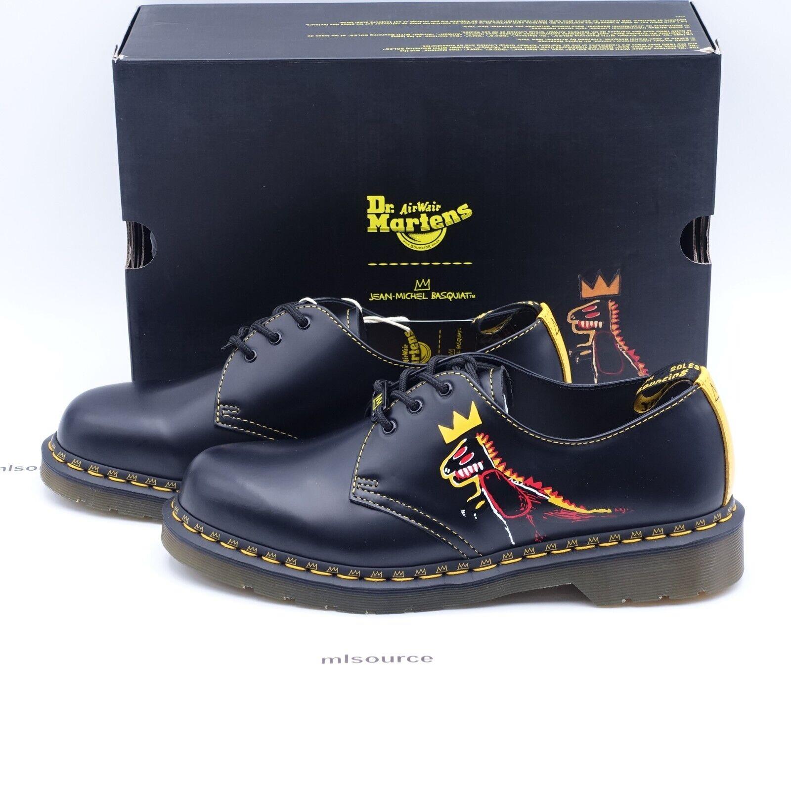 Size 10 Men`s Dr. Martens 1461 Basquiat Oxford Shoes 27186001 Black/zyellow