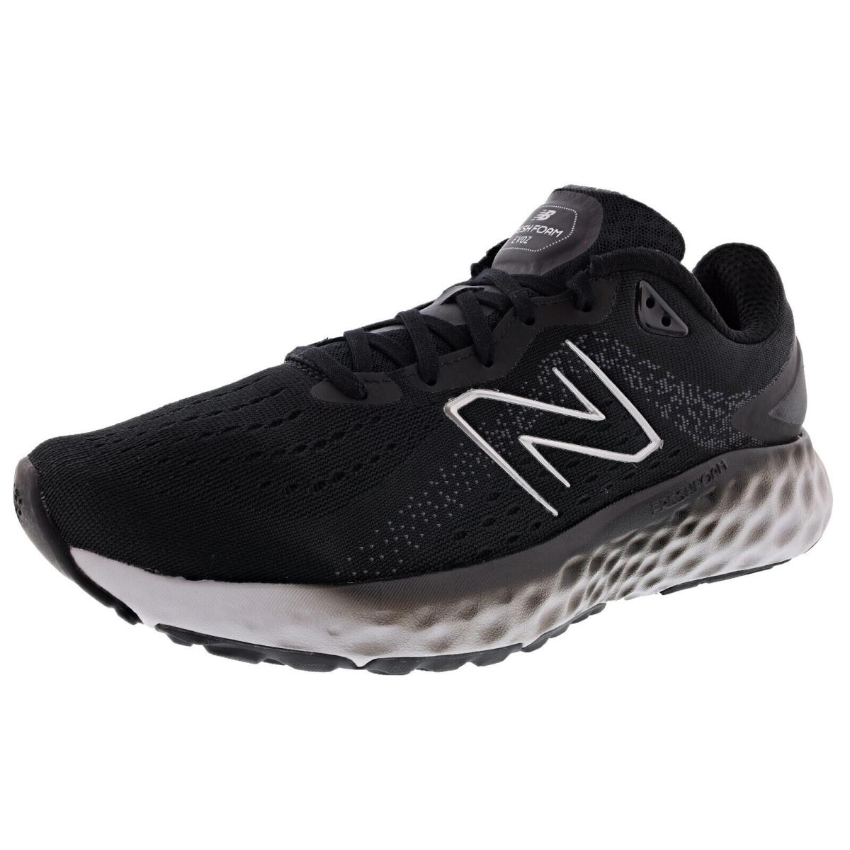 New Balance Men Fresh Foam Evoz V2 Extra Wide 4E Running Shoes BLACK / WHITE
