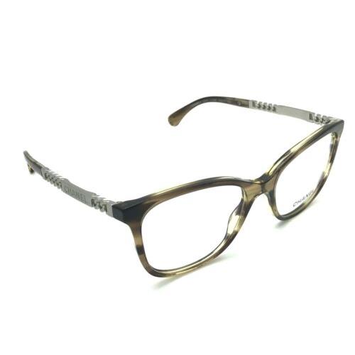 Chanel 3343 c.1566 Women`s Clear Brown Square Eyeglasses 52-17 140 Rare