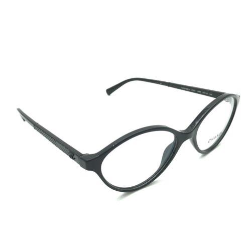 Chanel 3390 c.888 Women`s Polished Black Oval Eyeglasses 53-16 140 Rare