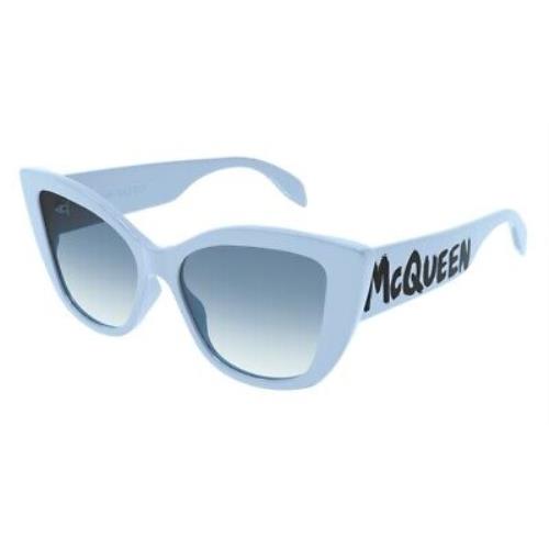 Alexander Mcqueen Casual Lines AM 0347S Sunglasses 004 Light-blue
