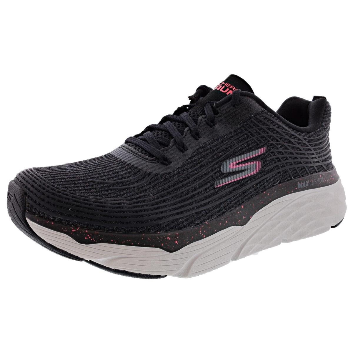 Skechers Women`s Max Cushioning Elite-your Planet 128535 Running Shoes BLACK / HOT PINK