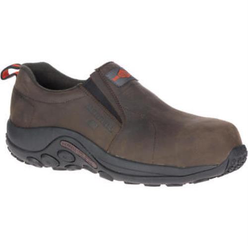 Merrell Work Men`s Jungle Moc Leather Comp Toe Sd+ Work Shoe Espresso - J099381