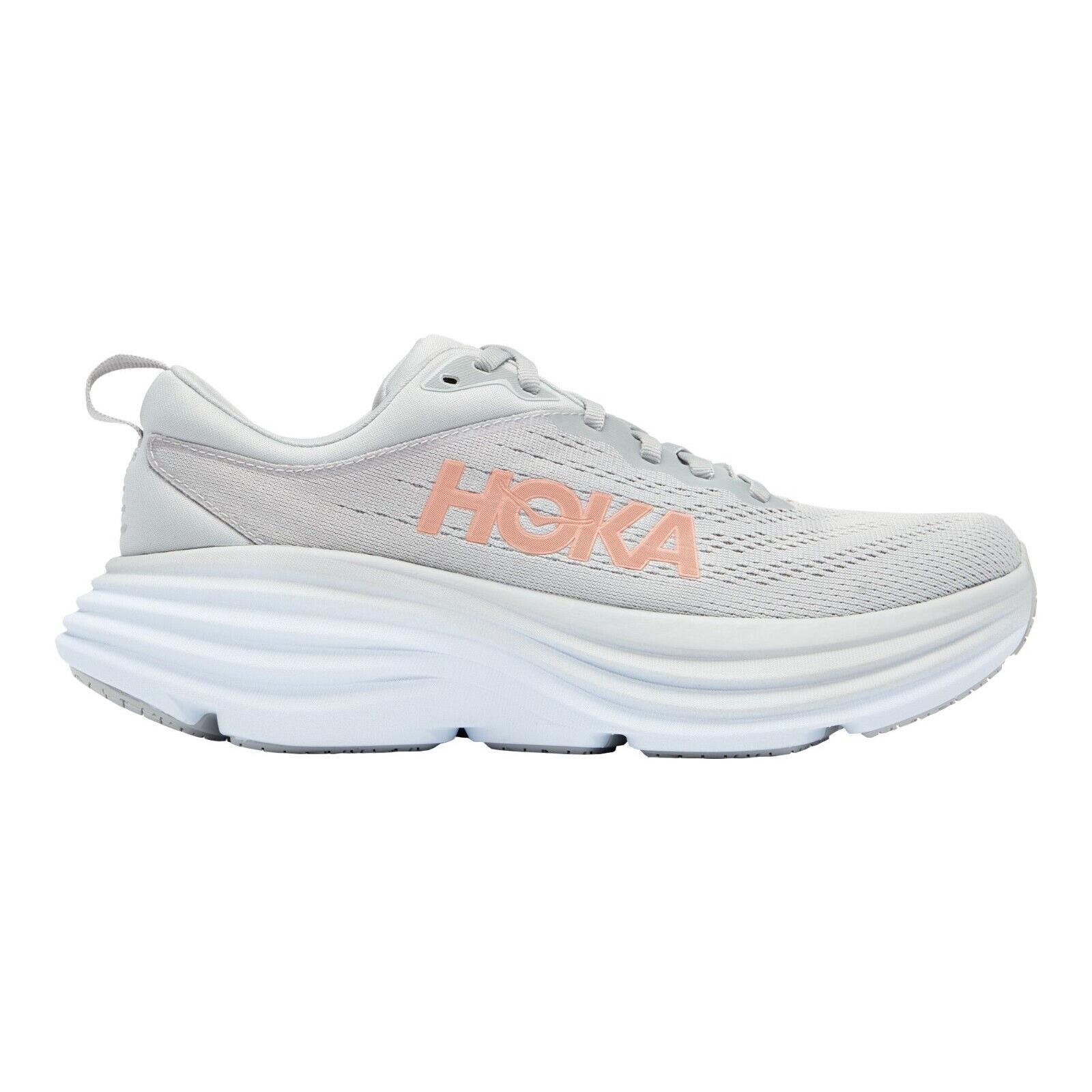 Hoka One One Bondi 8 Running Shoes Women`s US Sizes 6-12 Colors Available Harbor Mist / Lunar Rock