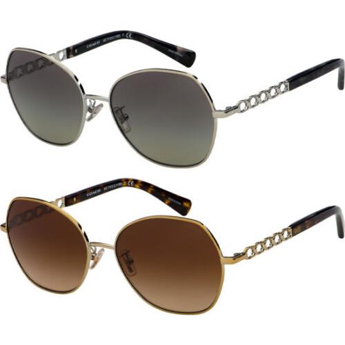 Coach Women`s Round Metal Sunglasses w/ Gradient Lens - HC7112