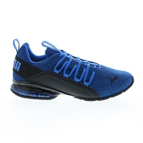 Puma Axelion Bubble Graphic 37809801 Mens Blue Canvas Lace Up Athletic Running