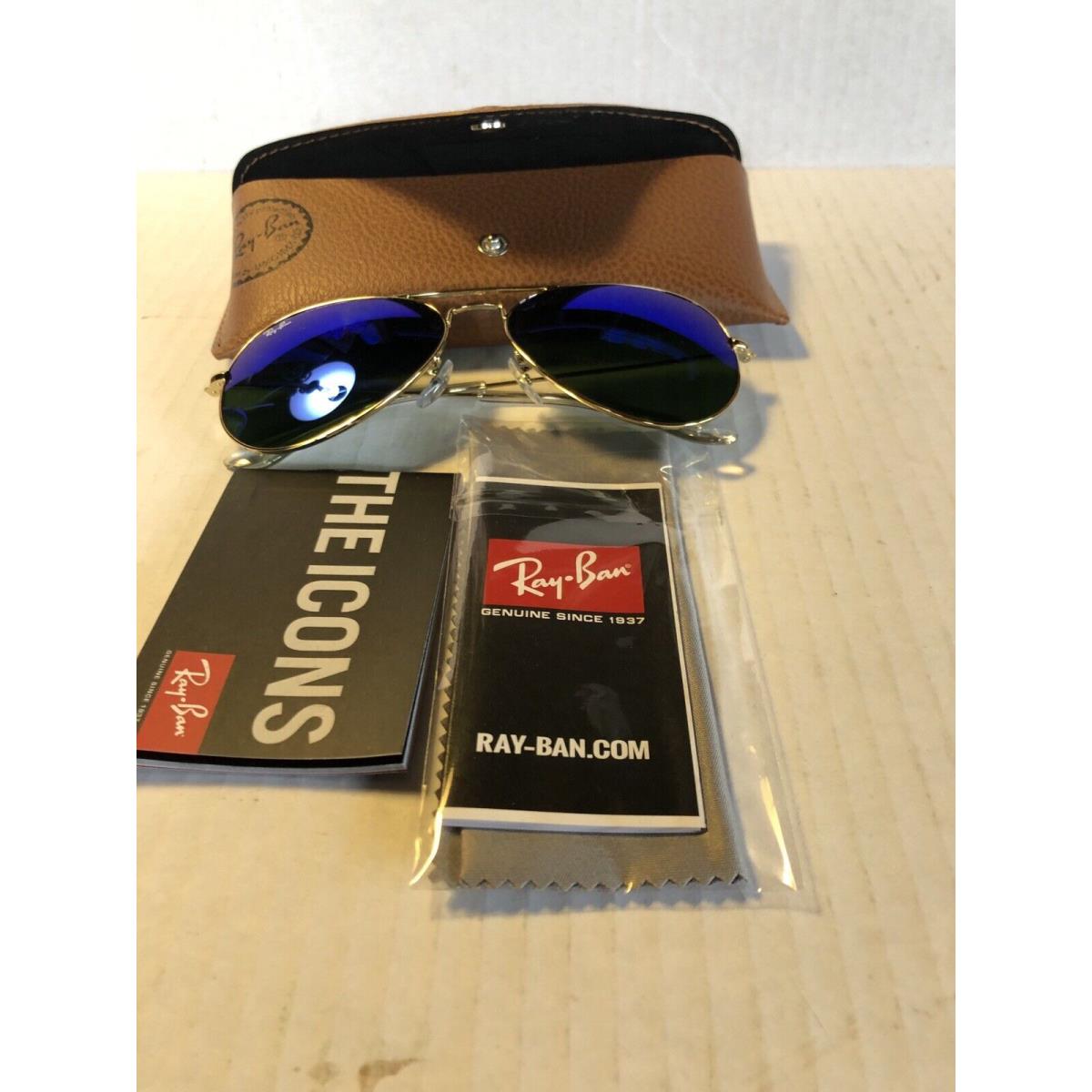 Ray-ban Aviator Classic Gold Framed Sunglasses - Green