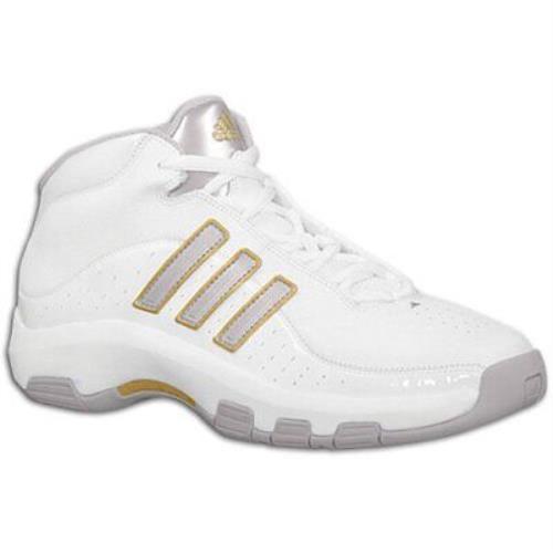 Adidas Men`s Blind Side 2 Basketball Shoe White/silver/gold